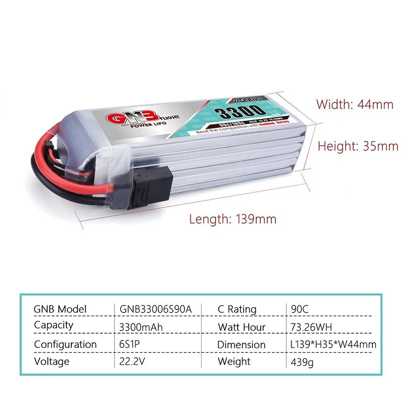Gaoneng GNB 3300mah 6S 90C 22.2 V Lipo Baterije XT60 XT90 T Plug Fiksno Krilo Modelu Vozila Ladje Visoko zmogljiv Litij Baterija