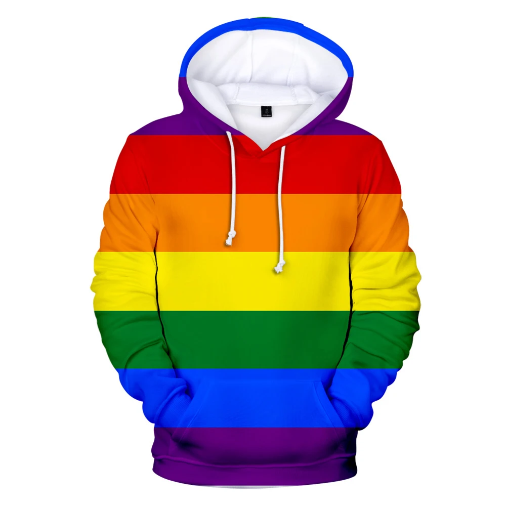 Gay Hoodie LGBT Mavrične Zastave Majica Ponos Pisane Mavrice Gay Doma Hoodies Gejevske organizacije Ulične Unisex Otroški pulover