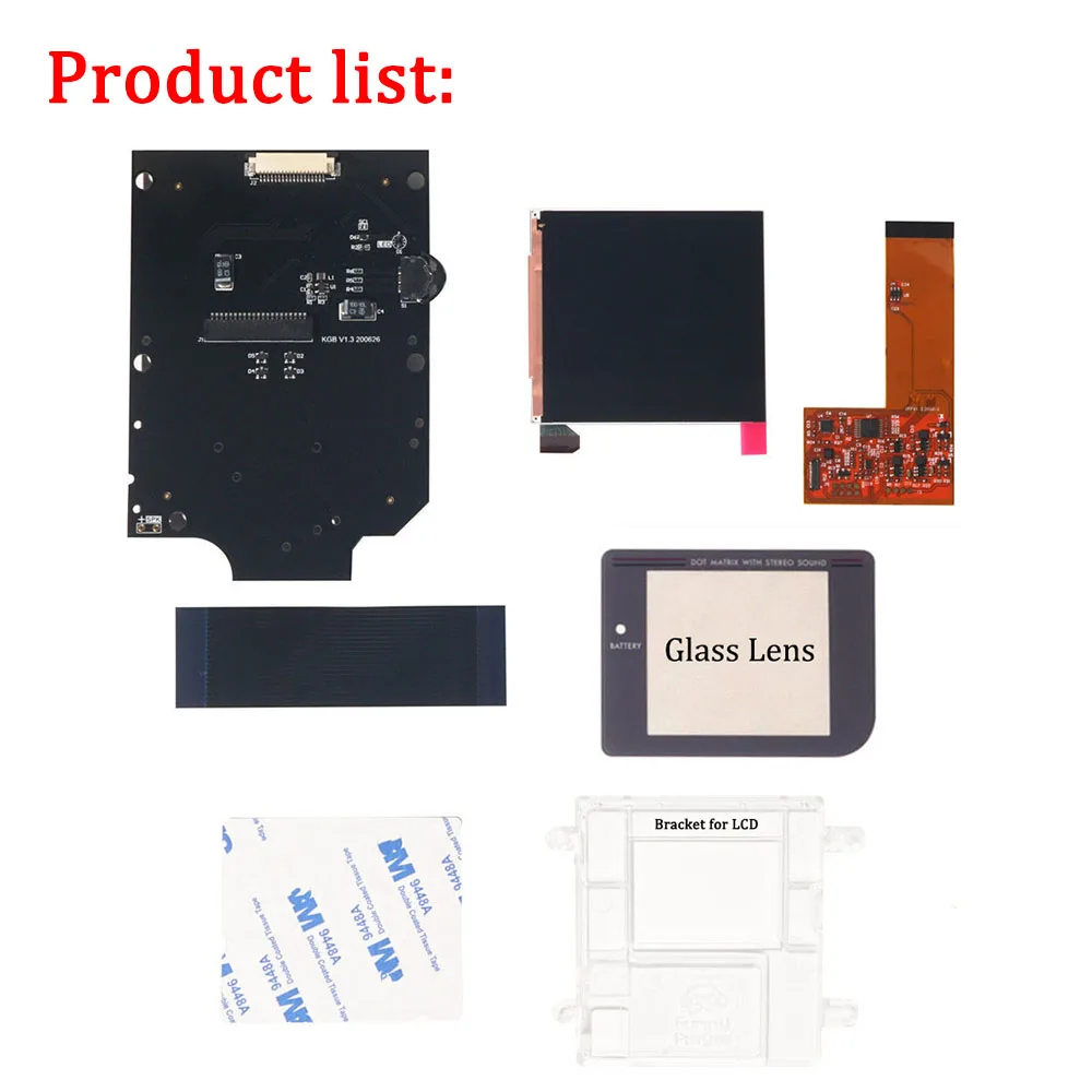 GB DMG IPS V2 LCD Zaslon Kompleti &Meri Pre-Cut Stanovanj Lupini Z logotipom za GameBoy Klasičnih GB DMG z gumb in gume blazine