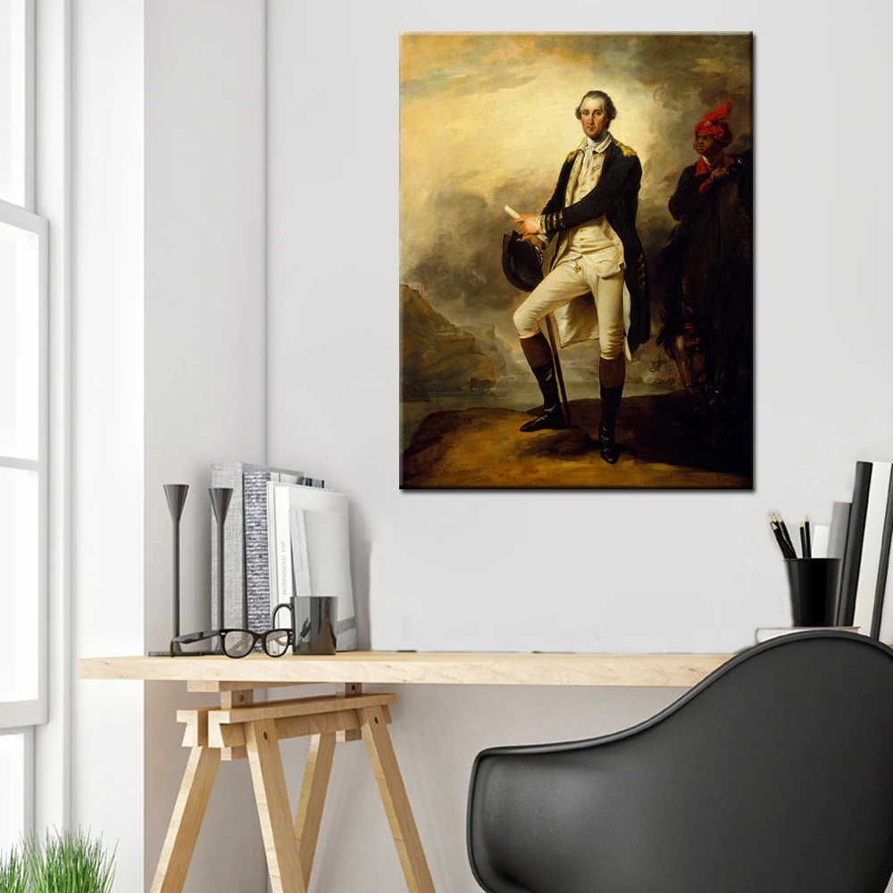 George Washington Portret Oljna slika, tisk Na Platno, Svetovno Znani Slika Steno Plakatov In Fotografij Cuadros Slike Doma Dekor