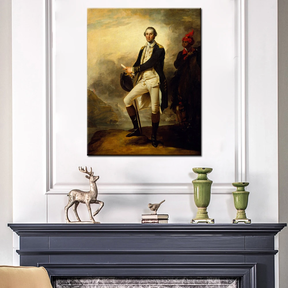 George Washington Portret Oljna slika, tisk Na Platno, Svetovno Znani Slika Steno Plakatov In Fotografij Cuadros Slike Doma Dekor