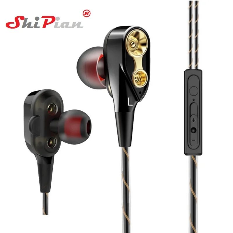 Glasba Dual Drive Stereo Slušalke za V Uho Čepkov Bas Slušalke za ASUS ZenFone Max Pro M1 M2 ZB602KL ZB630KL ZB631KL