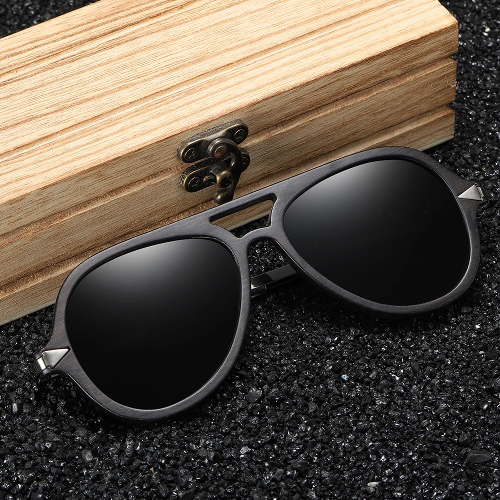GM Lesa Moški Polarizirana sončna Očala Lesena Očala za Sonce, za Ženske Zrcalni Objektiv Ročno izdelan Modni UV400 Očala Dodatki