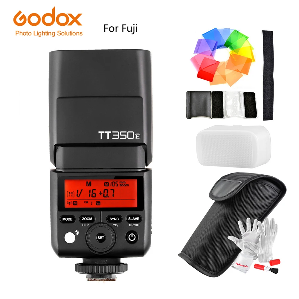 Godox TT350F Mini Speedlite Bliskavica za Fujifilm X-T20 X-T3 TTL HSS GN36 1/8000S 2.4 G Wireless System / X1T-F Sprožiti Oddajnik