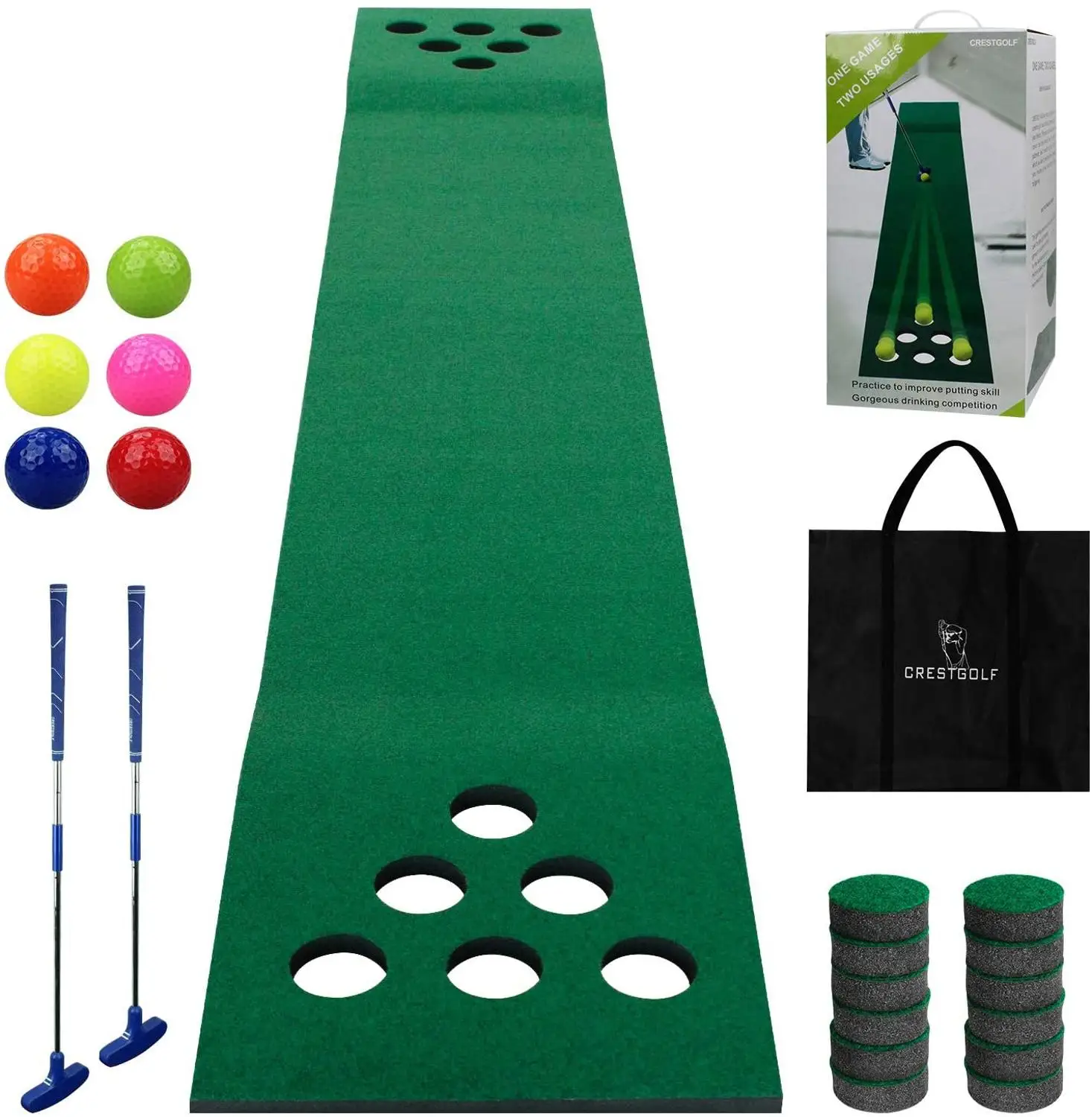Golf Pivo Pong Igra Zelena Mat za Domačo Uporabo in Opremo za Usposabljanje Golf Dajanje Praksi Preproge za Zunanji/Notranji Družini Stranka