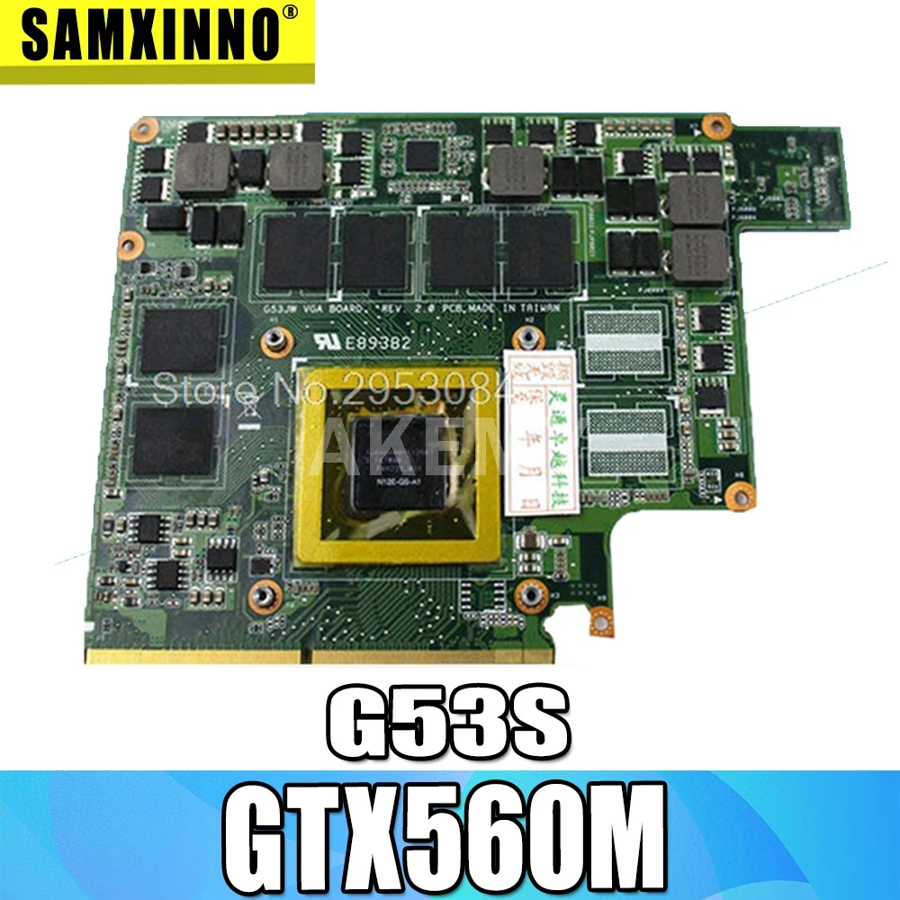 Grafična kartica Za prenosnik Asus G53S G73S G53SX G53SW G73SW G73JW GTX560M 2GB N12E-GS-A1 grafična kartica