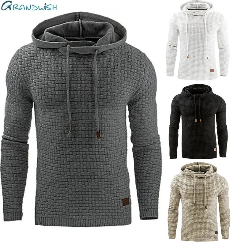 Grandwish Padec Ladijskega prometa Hoodies Moških Long Sleeve Solid Color Hooded Majica Moški pulover s kapuco Priložnostne Šport Plus Velikost S-5X,DA760