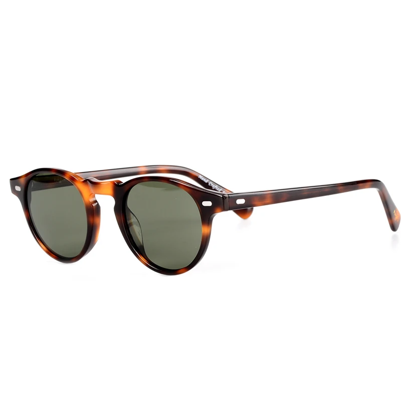 Gregory Peck Retro ovalne sončna Očala Moških Polarizirana Letnik Acetat Eyeglass Prostem Vožnjo sončna Očala Ženske zonnebril heren 2019