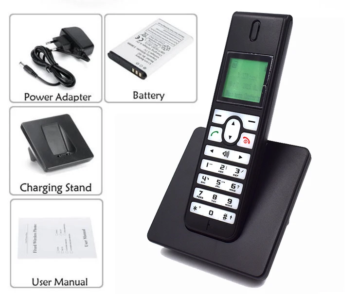GSM, 3G, UMTS Brezžični Telefon Stacionarnega Telefona in Kartice SIM SMS Osvetlitev ozadja LED Zaslon Radiotelefoni Brezžični Telefon Za Dom