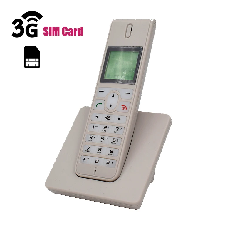 GSM, 3G, UMTS Brezžični Telefon Stacionarnega Telefona in Kartice SIM SMS Osvetlitev ozadja LED Zaslon Radiotelefoni Brezžični Telefon Za Dom
