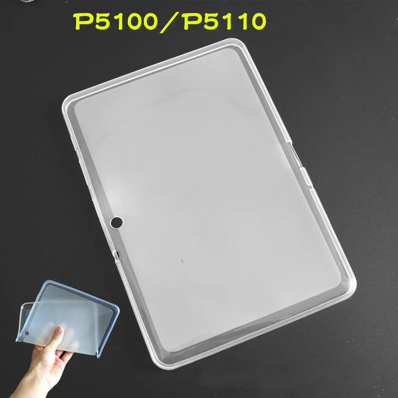 GT P5100 P5110 P5113 Ohišje Za Samsung Galaxy Tab 2 10.1 palčni 2012 P5100 Cover 360 Polno Protecive Mehko TPU Kritje Jasno Nazaj Primerih