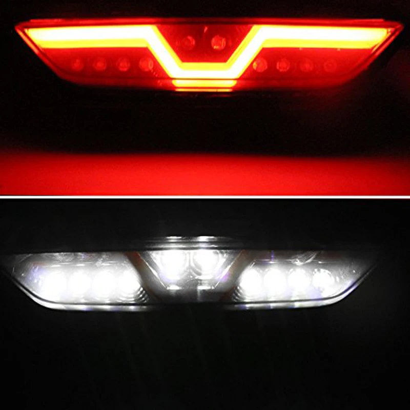Gtinthbox Prekajene Objektiv Vse-V-Enem Full LED Rdeče/Bela Zadnje Luči za Meglo Kit (Zavorne Backup Povratne Funkcije) Za leto-up Ford Mustang