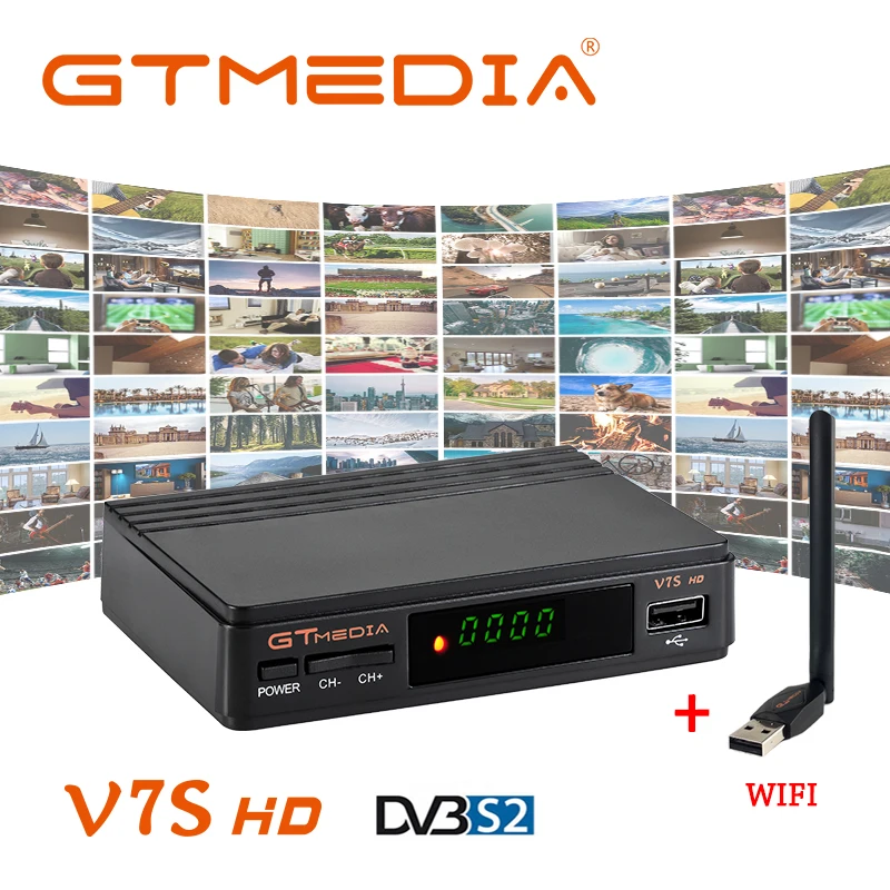 GTMEDIA V7S HD Satelitski Sprejemnik Dekoder 1080P Full HD DVB-S2 Vključujejo USB Wifi H. 265 TV Polje moči, ki jih freesat Delitev Omrežja