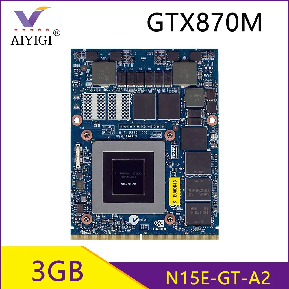 GTX870M GTX 870M 3GB GDDR5 Z X-Nosilec N15E-GT-A2 Video Grafične Kartice Za Dell M17X M18X M6700 M6800 Clevo P170HM P150HM