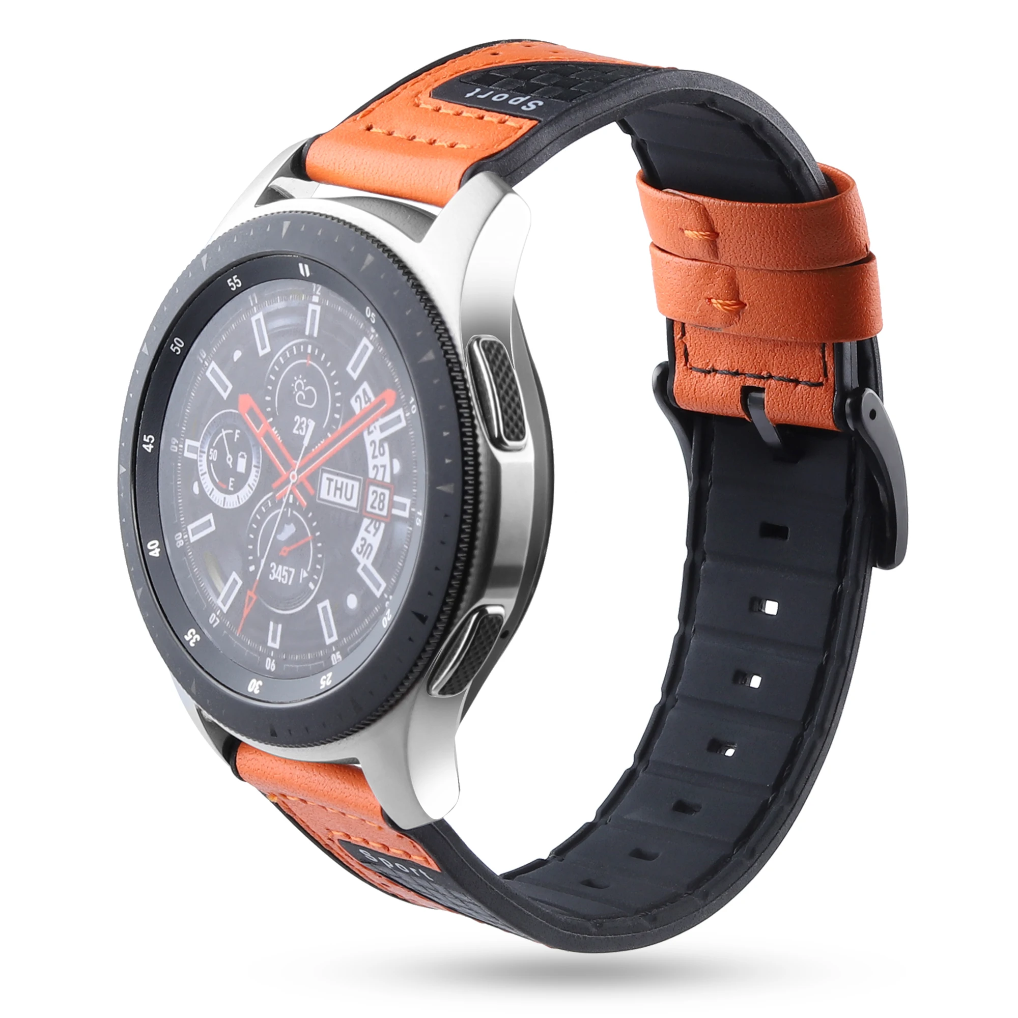 Gume 22 mm Watch Pasu Trak za Samsung Galaxy Watch 46mm/Prestavi S3 Meje Ogljikovih Silikonsko Zapestnico za Huawei Watch GT 2e Pasu