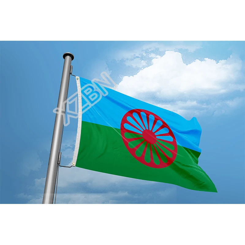 Gypsy Zastavo Romani Narodi Zastavo 3 m x 5 m Poliester Banner Flying 150* 90 cm, po Meri zastavo na prostem