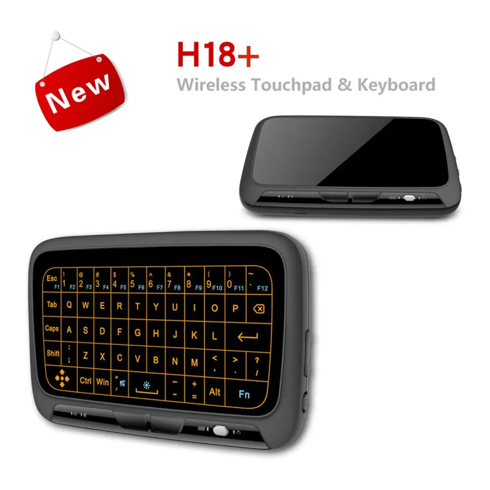 H18+ H18+ H18 Plus 2,4 GHz Mini Brezžična Tipkovnica S Celotno Touchpad Osvetlitev Ozadja Funkcija Air Miška Tipkovnica Z Osvetlitvijo