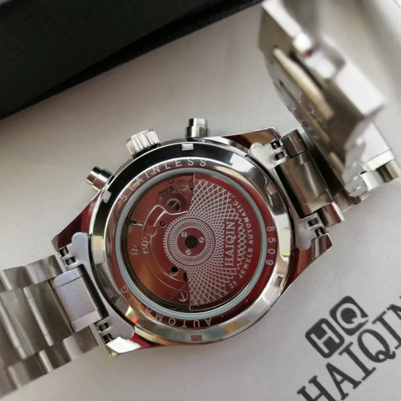 HAIQIN Mehanske mens ure top blagovne znamke luksuzni Samodejni Watch moških Poslovnih športno ročno uro mens 2019 reloj hombre tourbillon
