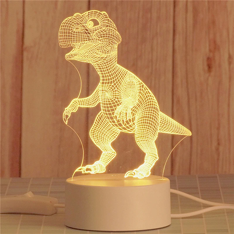 Halloween 3D Dinozaver LED Lučka 7 Barve Touch Kontrole Noč Svetlobe Dnevna Soba, Spalnica Stranka Dekoracijo Otroci Darila za Božič