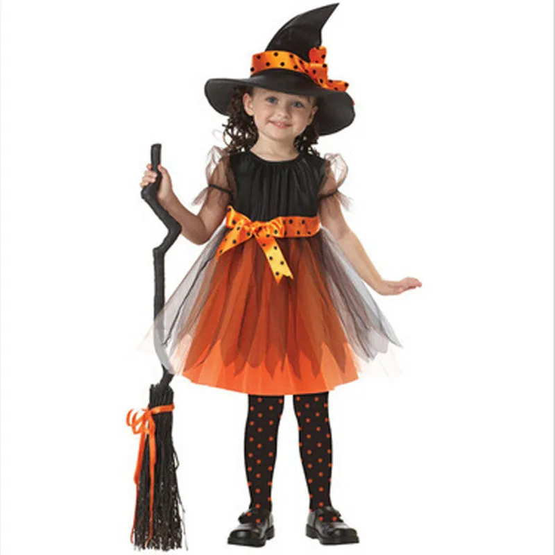 Halloween kostumi za otroke baby dekleta otrok vampir kostum čarovnica dekle cosplay Carnival Party princesa pustna @A
