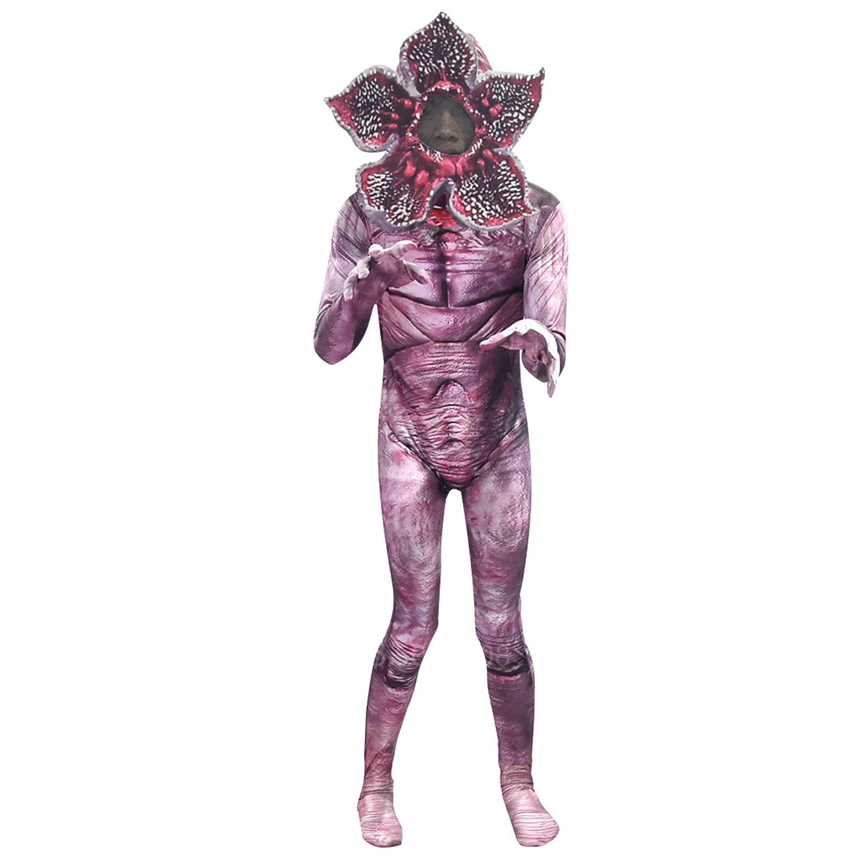 Halloween Kostumi za Otroke Strašno Cosplay Cannibal Cvet Zombi Bodysuit Carnival Party 3D Tisk Oblačil Lobanje Obleko Jumpsuit