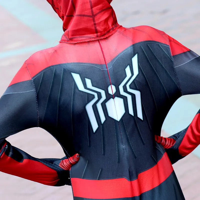 Halloween Pajek človek rdeče masko spiderboy kostum Nogavice 3D Spider black man Obleke Spiderboy Kostume Odrasli Otroci obleko gor