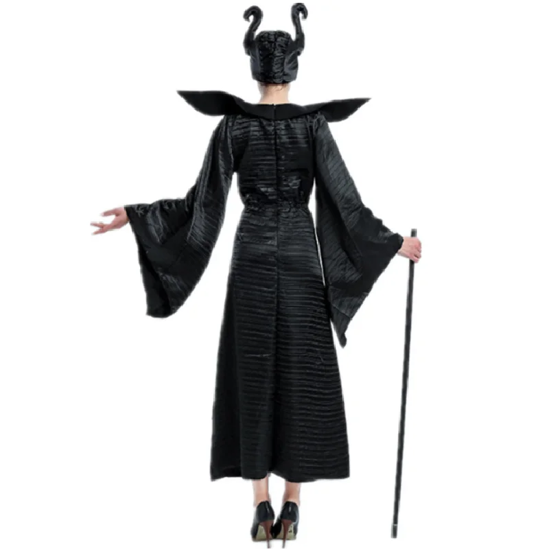 Halloween Zlo Čarovnica Maleficent Kostum Trnuljčica Karneval Cosplay Obleko Odrasle Ženske, Temna Kraljica Fantasia Fancy Oblačenja