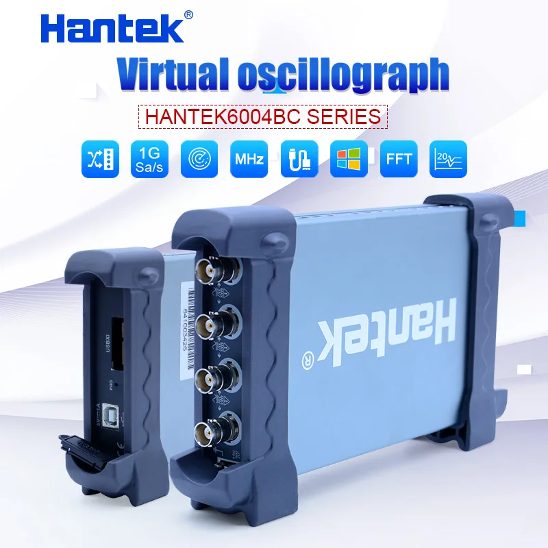 Hantek USB Oscilloscope kit 70MHz 100MHz 200MHz 250MHz 4CH analogni kanali 1GSa/s PC Oscilloscope podporo Winows 7 8 10 DIY