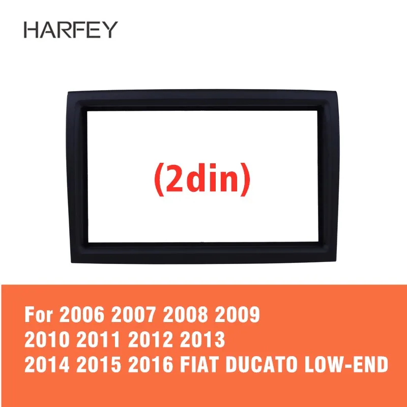 Harfey 2DIN Uspela Trim kit Car Stereo Radio Fascijo Plošča za leto 2006 2007 2008 2009-2016 FIAT DUCATO NIZKO-END Avto Stereo okvir