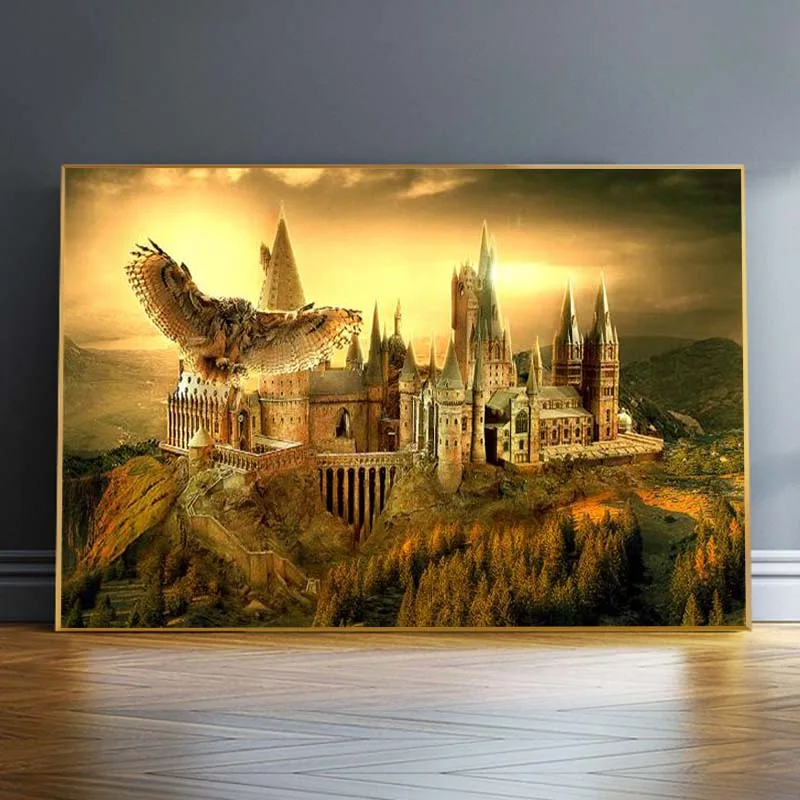 Harries Hogwartses Sova Šoli Plakat Potteres Platna Slike na Steni Umetnosti Fotografije, Filmski Plakati za Dnevna Soba Dekor
