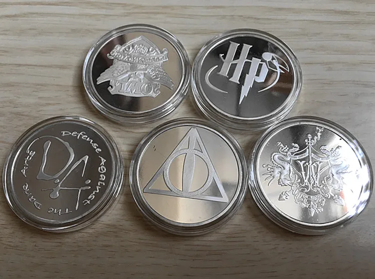Harry 5pcs/Set Bradavičarke Značke Kovancev Potter spominski kovanec Replika