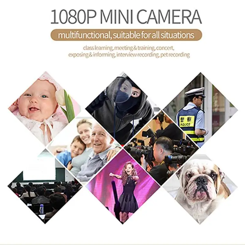 HD 1080P Avto Doma, CMOS-Senzor Night Vision Kamere Mikro Kamere mini Fotoaparat, DVR kamera DV Gibanja Diktafon Kamere SQ 11