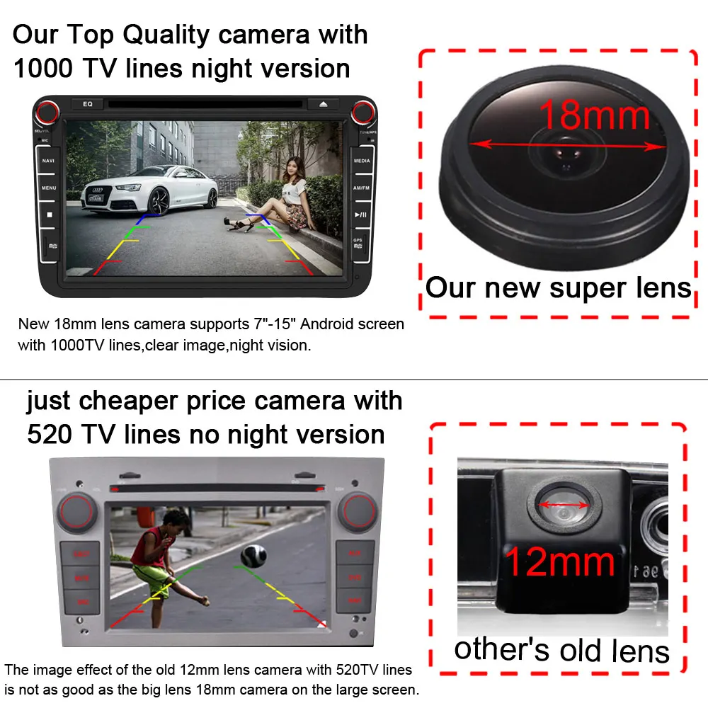 HD 1280*720 slikovnih Pik 1000TV skladu avto zadaj pogled nazaj gor vzvratno parkiranje kamera za VW Golf VI Tiguan Touareg Passat Sharan Variant