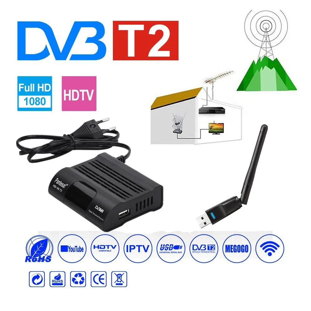 HD DVB-99 T2 Sprejemnik Sat Wifi Brezplačno Digitalno TV Box DVB T2 DVBT2 Tuner DVB C IPTV M3u Youtube ruske Manual Set Top Box