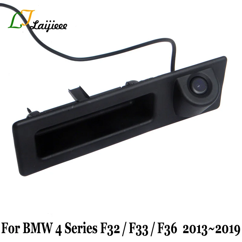 HD Parkiranje Kamera Za BMW 4 Serija F32 F33 F36 2013~2019 / High Definition širokokotni Avtomobilski Prtljažnik Ročaj Rearview Obračanje Fotoaparat