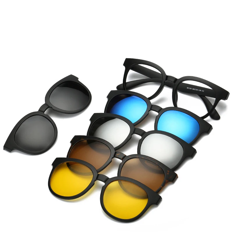 HDCRAFTER 6 V 1 veliko Moških, Žensk Polarizirana Optični Magnetni sončna Očala Posnetek Magnet Posnetek na sončna Očala na Recept Očal Okvir