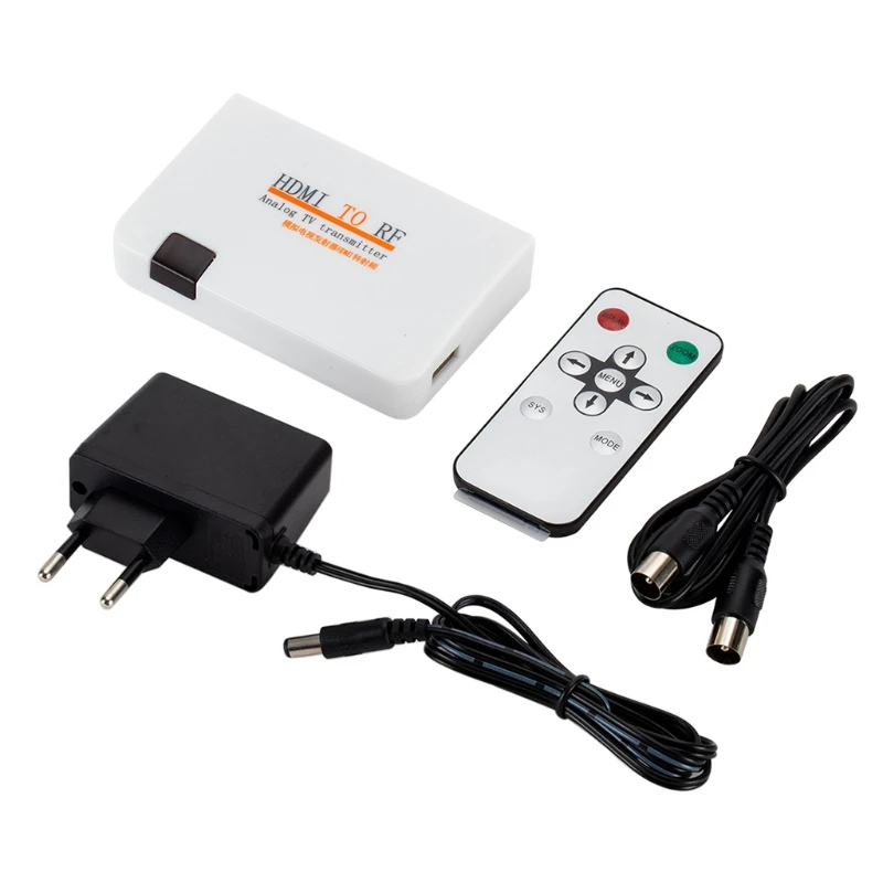HDMI-združljiv Z RF Koaksialni Prilagodilnik Pretvornika Polje Digitalno Analogni Signal TV Oddajnik Modulator za Bluray Predvajalnik GameConsole