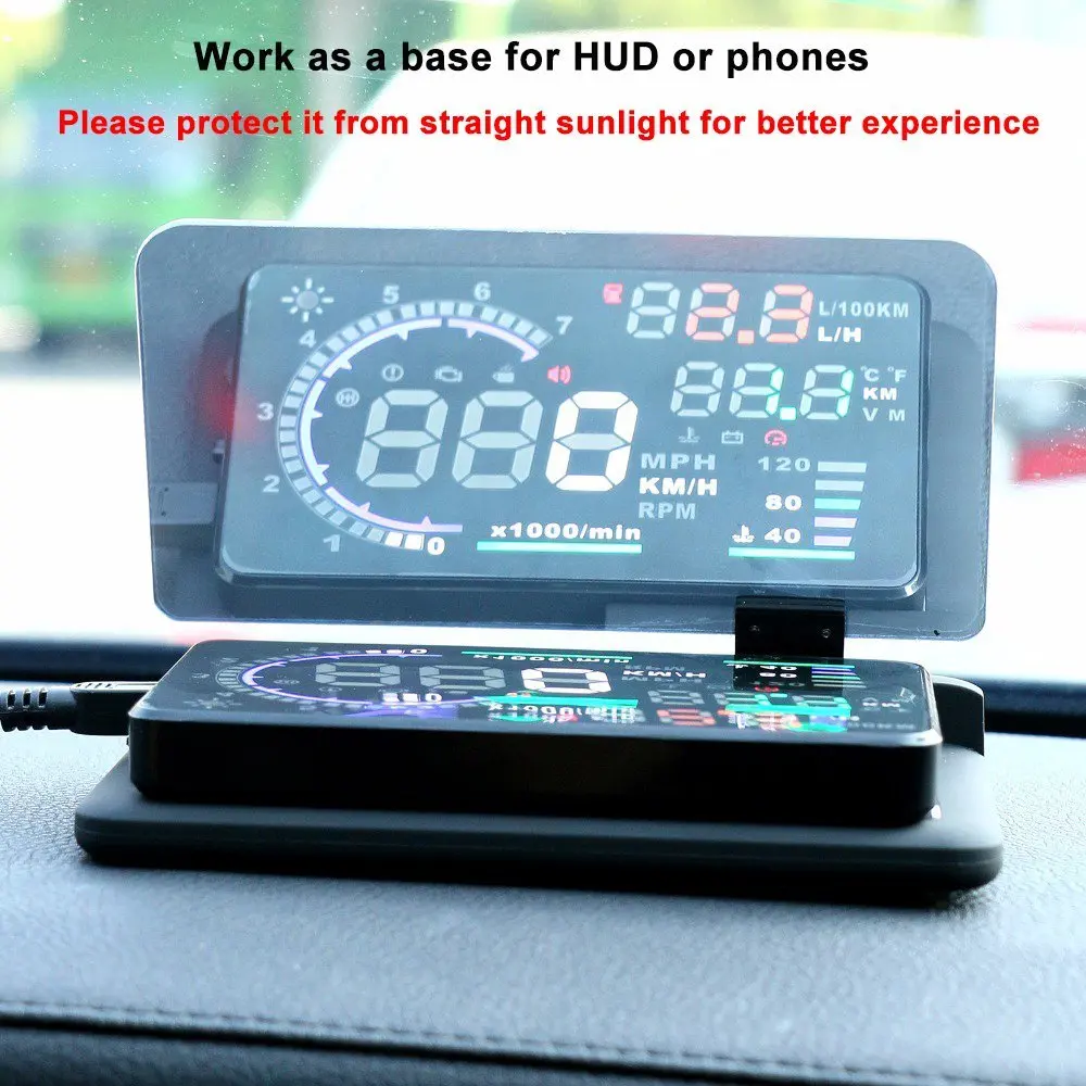 Head-up Zaslon, GPS Navigacija za Avto Dash Gori Mobilni Telefon Imetnik Odsevni Film, Vozila HUD Pametni telefon, Držalo držalo za iPhone