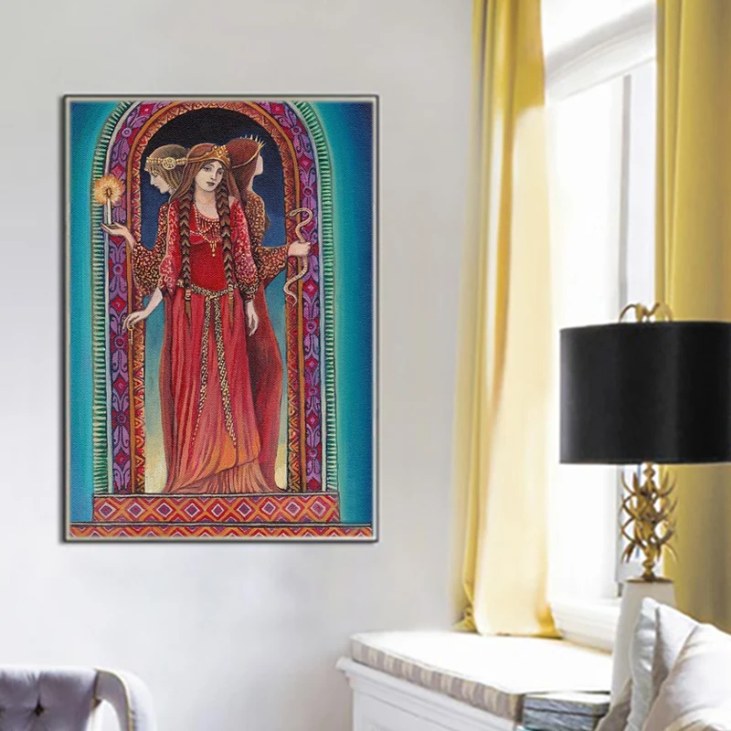 Hecate Boginja Canvans Slikarstvo, Plakati, Tiskanje Quadros Stenskih Slikah, Mitologije Psihedelični Gypsy Dnevna Soba Dekor Cuadros