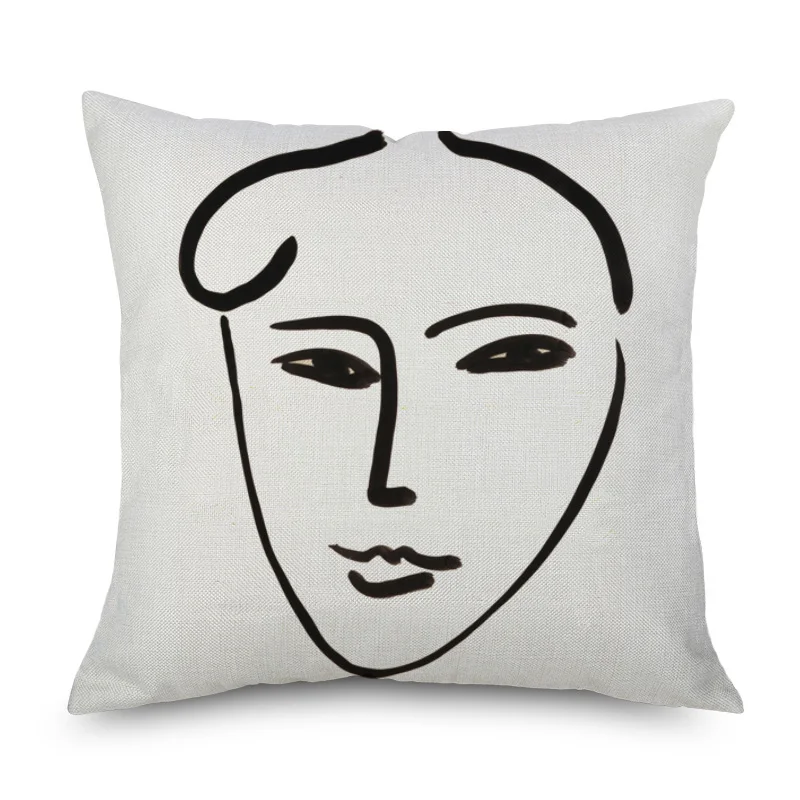 Henri Matisse Umetnosti Slikarstva Portret zapnite Preprost črtna Risba Dekorativna Posteljnina in Poliester Vzglavnik Kavč Deocr
