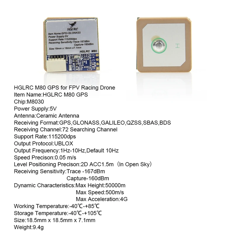 HGLRC M80 GPS Mini GPS Modul za RC Brnenje FPV Dirkalnih Modelov Del & Pribor