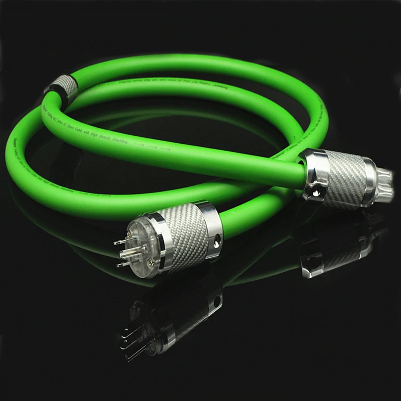 Hi-End 8N OCC silver plated 6cores napajalni kabel iz Ogljikovih Vlaken ZDA/EU vtič priključek Hi-fi avdio AMP Zvočnik vtičnica za napajalni kabel