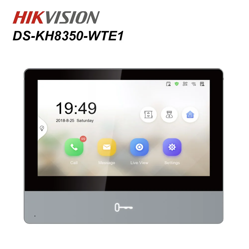 Hikvision Original DS-KH8350-WTE1 Zaprtih postaja Zaslon POE Hik-povezavo WiFi Video interkom Daljinski upravljalnik Ogled