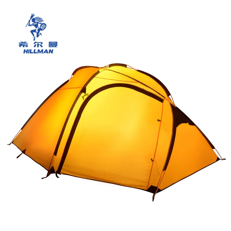 Hillman Qingyun 3-4 ljudje na veliko zunanjo aluminijasto palico dvojno plast kampiranje šotor 4seasons visoke kakovosti nepremočljiva, windproof