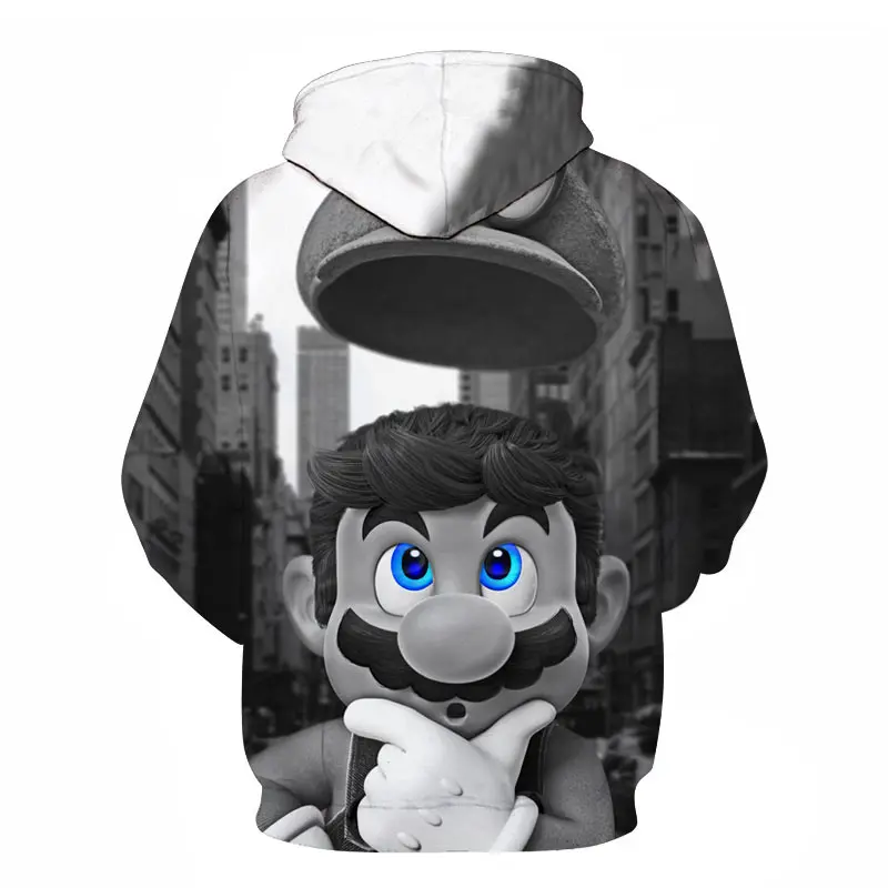Hip Hop Grafiti Mens Hoodies Jeseni Priložnostne Puloverju Potenje Hoodie Moški Modi Trenirke off white Mario hoodies