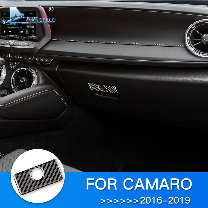 HITROSTI za Chevrolet Camaro 2016 2017 2018 2019 Pribor za Camaro Nalepke Ogljikovih Vlaken Kopilot Škatla za Shranjevanje Ročaj Trim