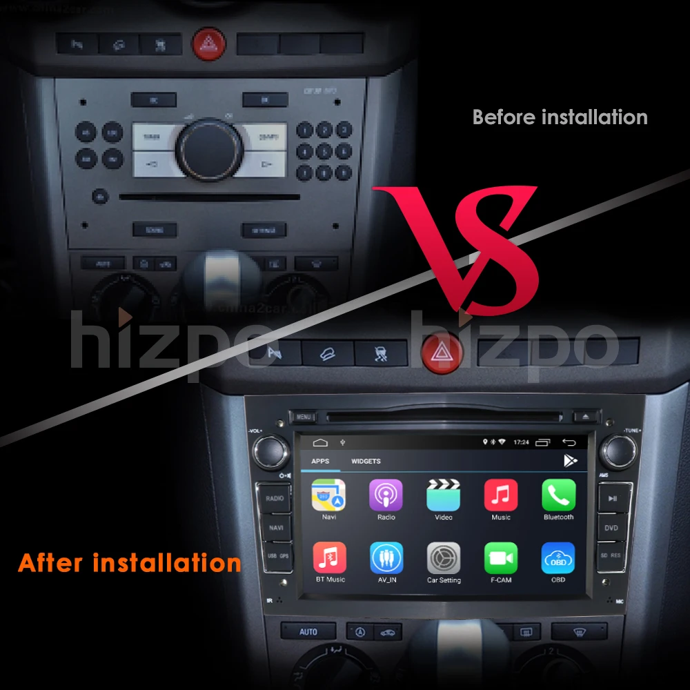 Hizpo Quad-Core 2 DIN RAM:2 GB Android 10.0 Avto DVD Predvajalnik Za Opel Astra H Vectra Corsa Zafiri B C G avto GPS Radio stereo 4GWIFI