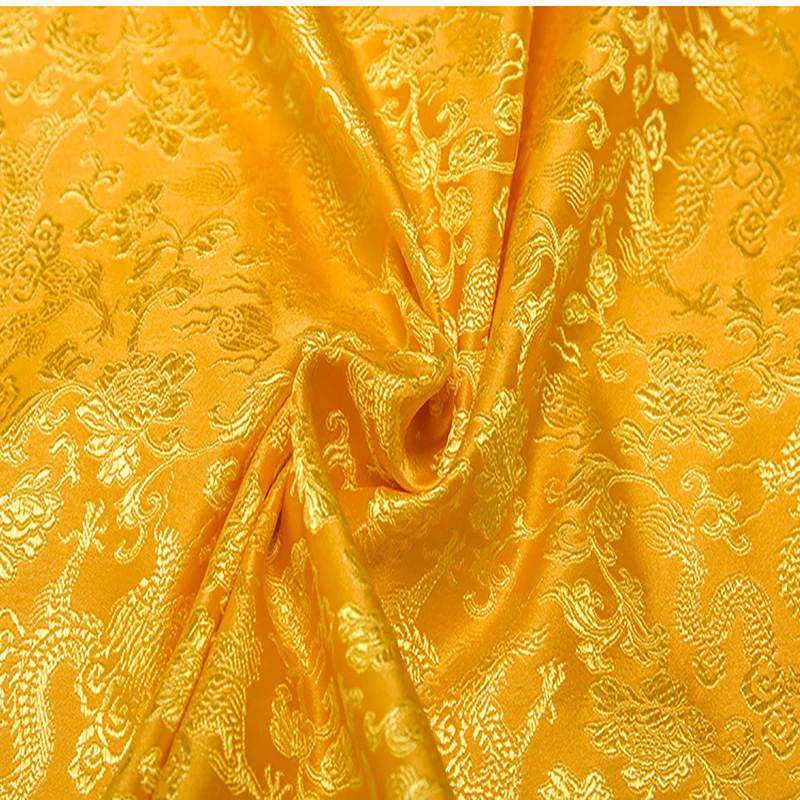 HLQON Japonski Kovinski Jacquardske Brocade zmaj Tkanine,3D jacquardske preja, barvane tkanine za obleko, pathwork tkiva tela 75x100cm