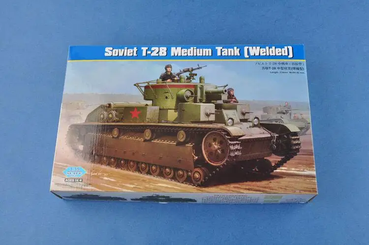 Hobbyboss 83852 1/35 Obsega Sovjetski T-28 Medium Tank (Varjeni) Model Komplet