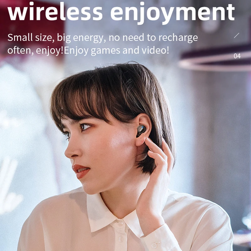 HOCO mini Res TWS Brezžična tehnologija Bluetooth 5.0 Slušalke šumov Šport čepkov Waterprof Slušalke 350mAh Polnjenje Box